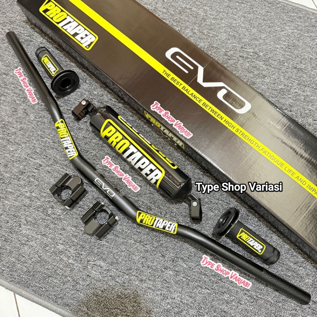 Protaper Evo Low 3mm Fatbar Handlebar Raiser Set + Protaper Handgrip ...