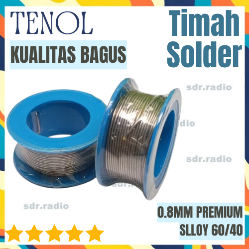 Premium Solder Tin 0.8mm 5 Meters Shiny Tenol Tin Wire Alloy 60/40 0 ...