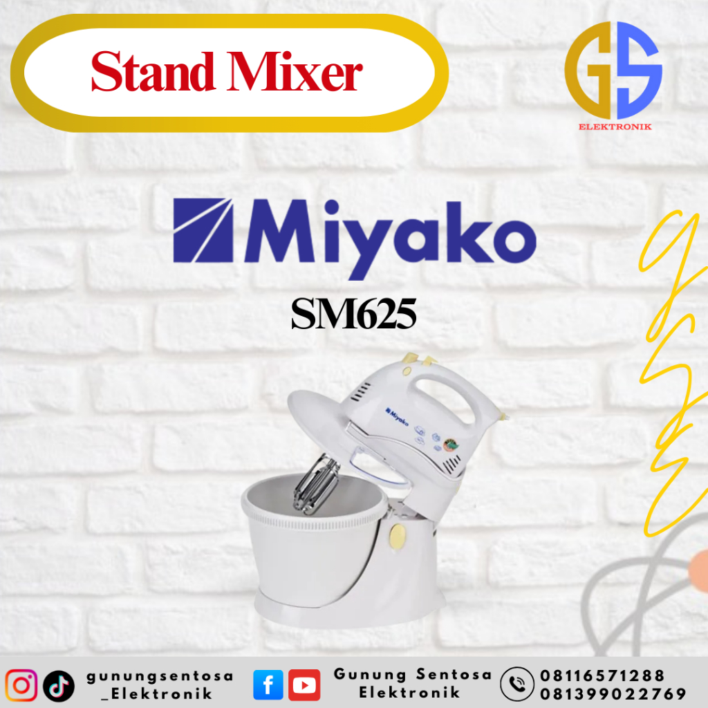 Miyako SM625 White Stand Mixer - 3.5 Liter Capacity | Shopee Philippines