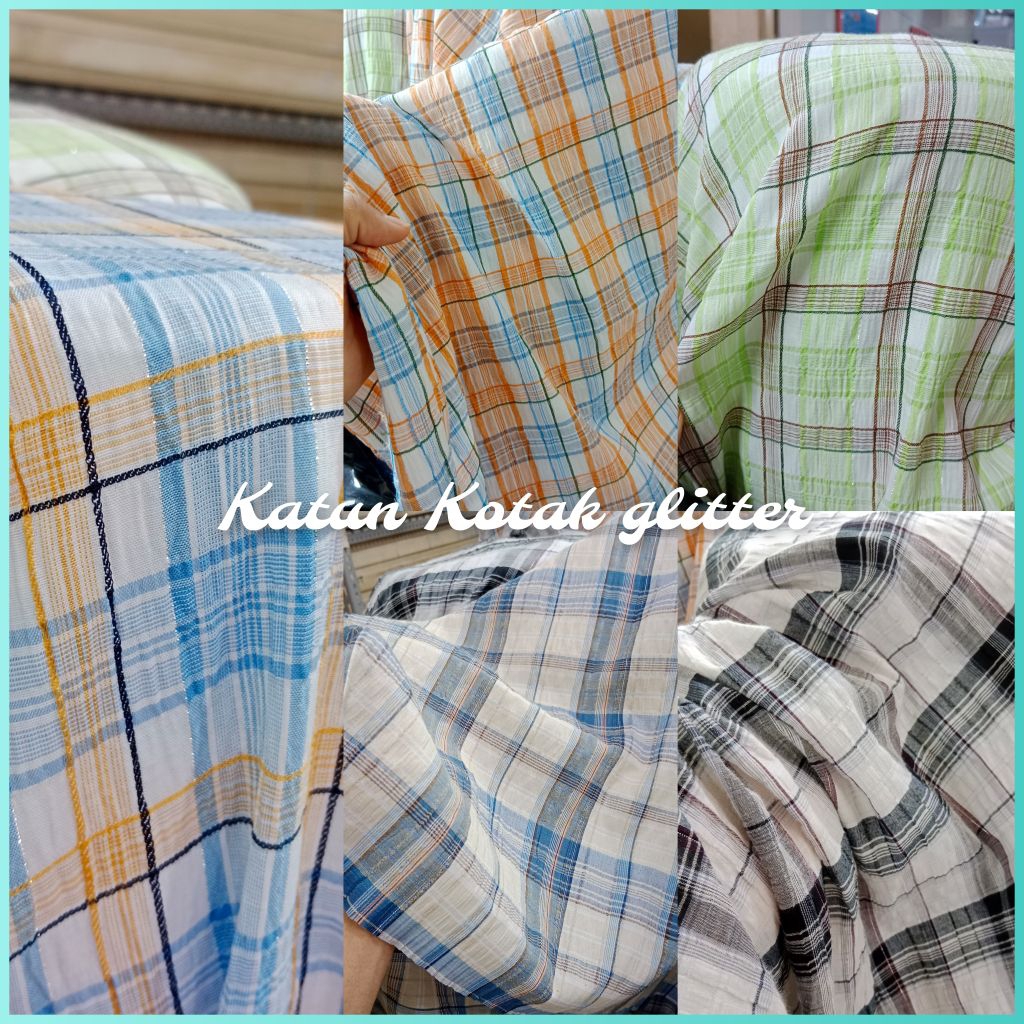 KATUN Glitter cringe cotton fabric, price per (one meter) | Shopee ...