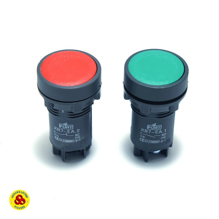 HIJAU TOMBOL MERAH Push Button Panel Button XB7 On Off Green Red Dia ...