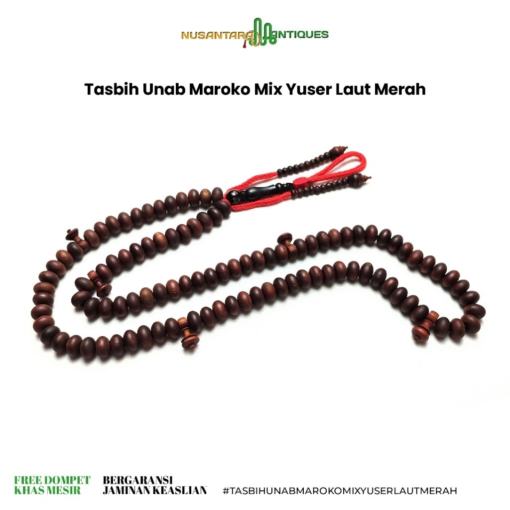 MERAH Premium Tasbih Unab Morocco mik Yuser Yuser Red Sea | Shopee ...