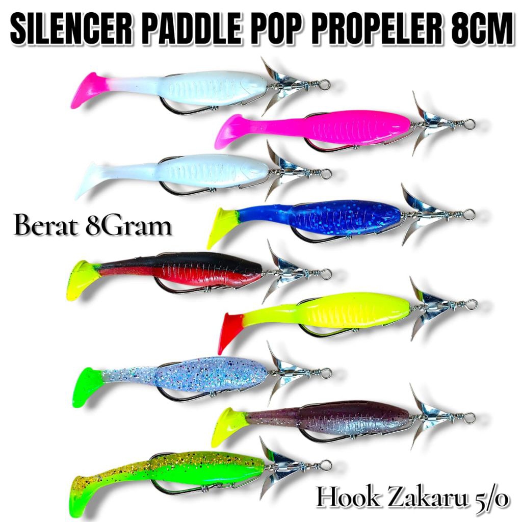 ONE PCS SELATER POP PROPELLER SIZE 8CM WEIGHT 8GRM KESTING BAIT ...