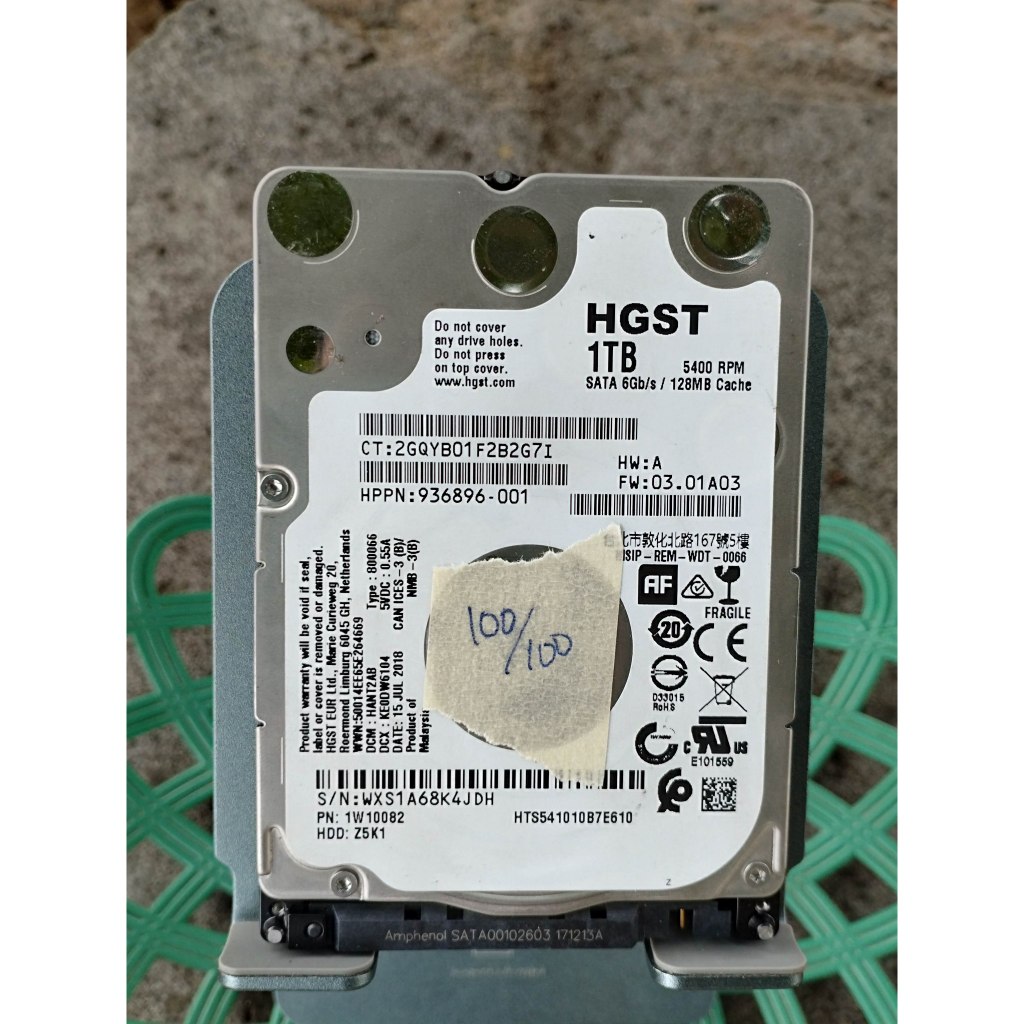 1TB 2.5 HGST HDD Hard Drive Removed Laptop Sentinel 100/100 | Shopee ...