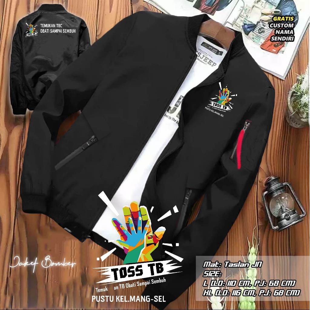 CUSTOMIZED REVERSIBLE BOMBER JACKET TOSS TB SCREEN PRINTING - NEWEST ...