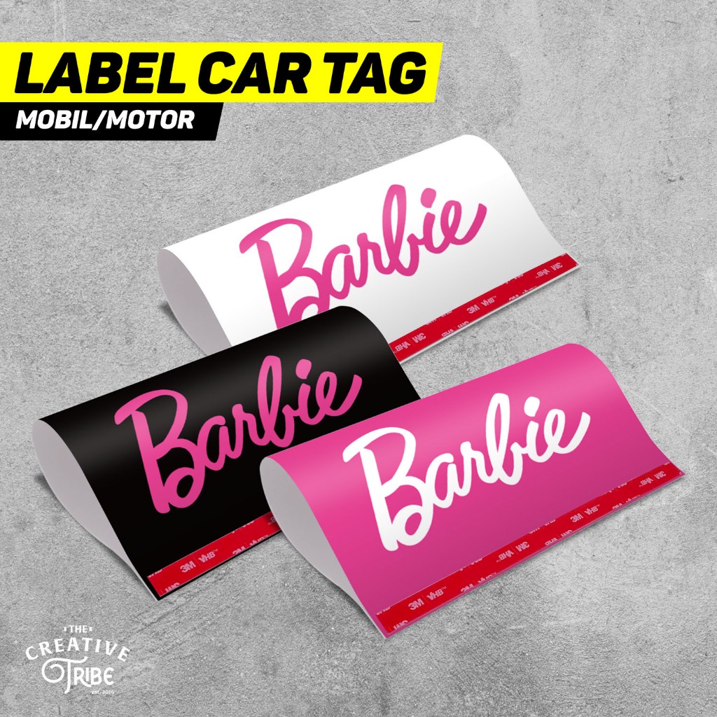 Car Labels Barbie Car and MotorcycleTAGs - Trunk Door Cover Variations ...