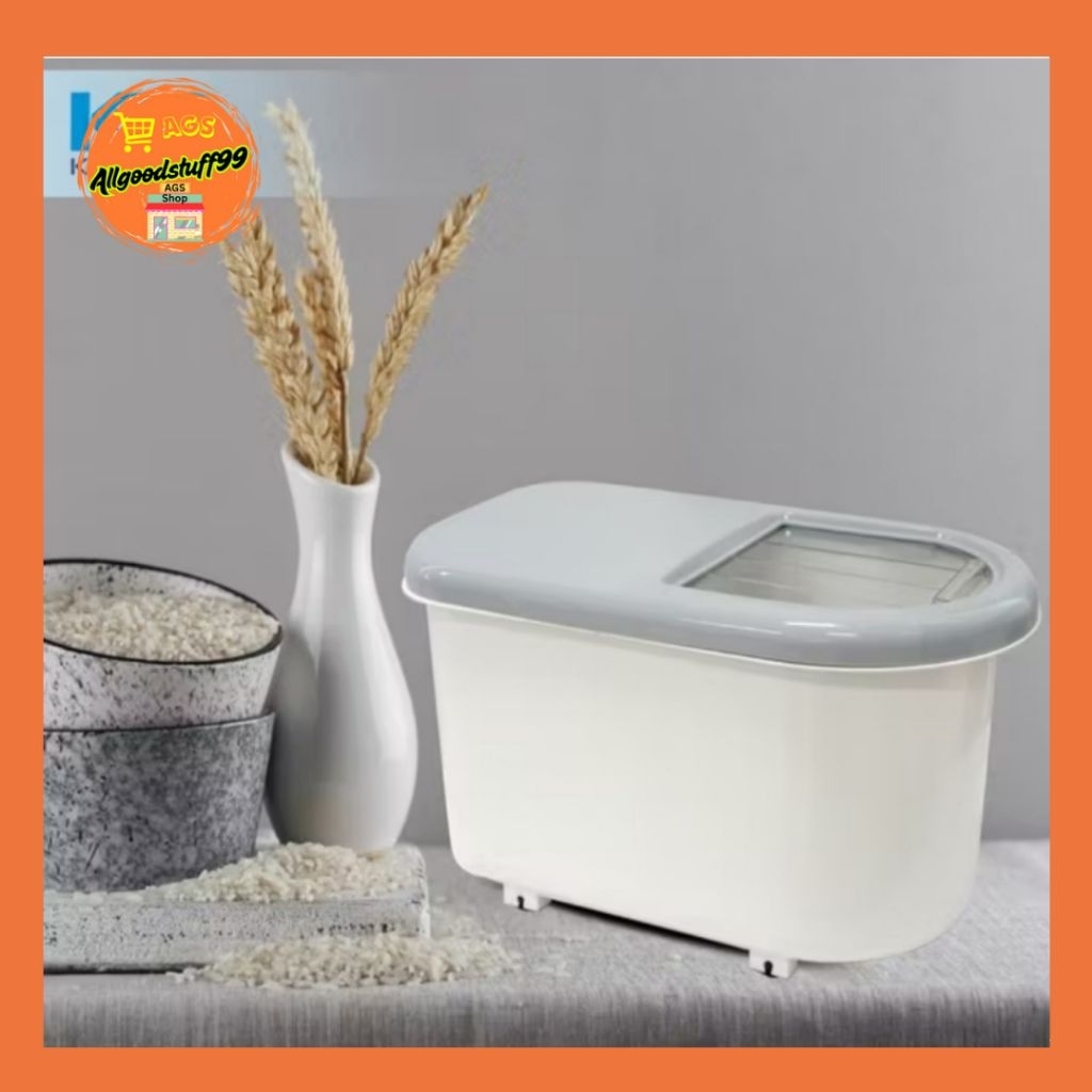 RICE BARREL ROUND KIMPLAST 10 KG Rice Container Nuts Food Storage ...