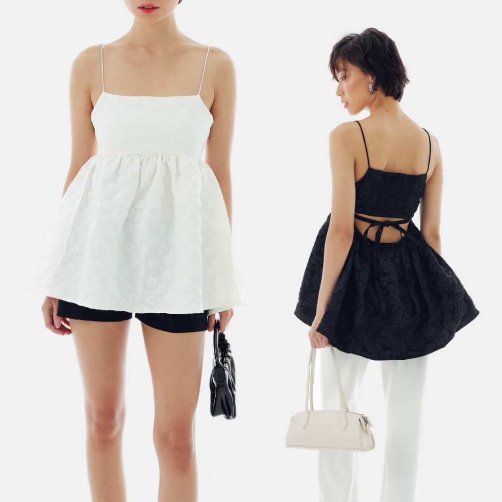 BEBE TOP - OUDRE | Babydoll Top | Top ribbon | Shopee Philippines