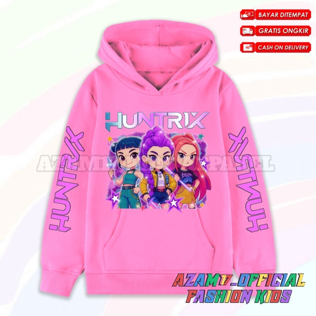 Kpop Demon Hunters Huntrix Kids Hoodie Jacket Free Name Huntrix Kids ...