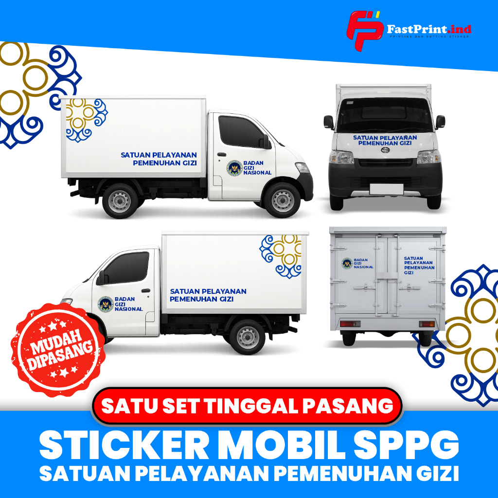SPPG MBG CAR STICKERS CUTTING STICKERS / BRANDING STICKERS / CAR ...