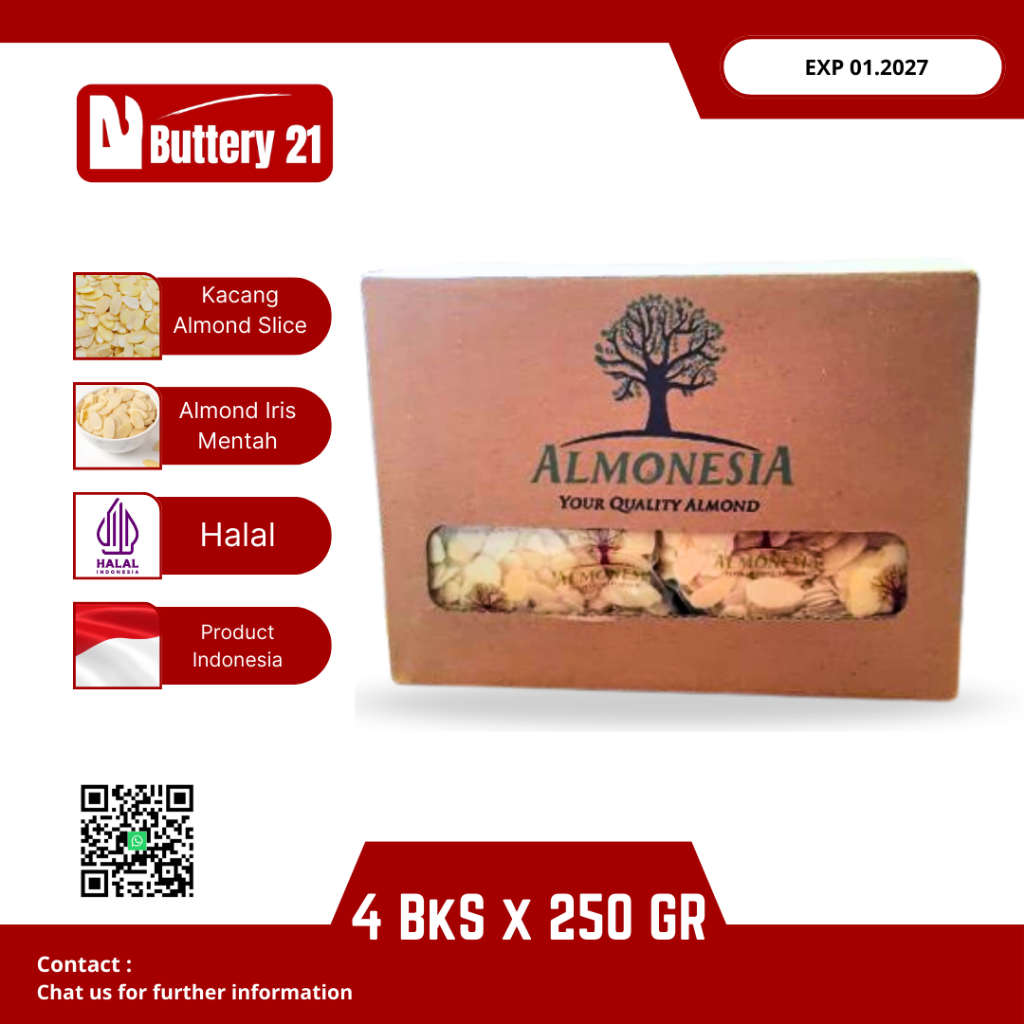 ALMOND SLICES 1 KG/4 BKS X 250 GR/RAWED ALMONDS/RAW/REPACKS FROM ...