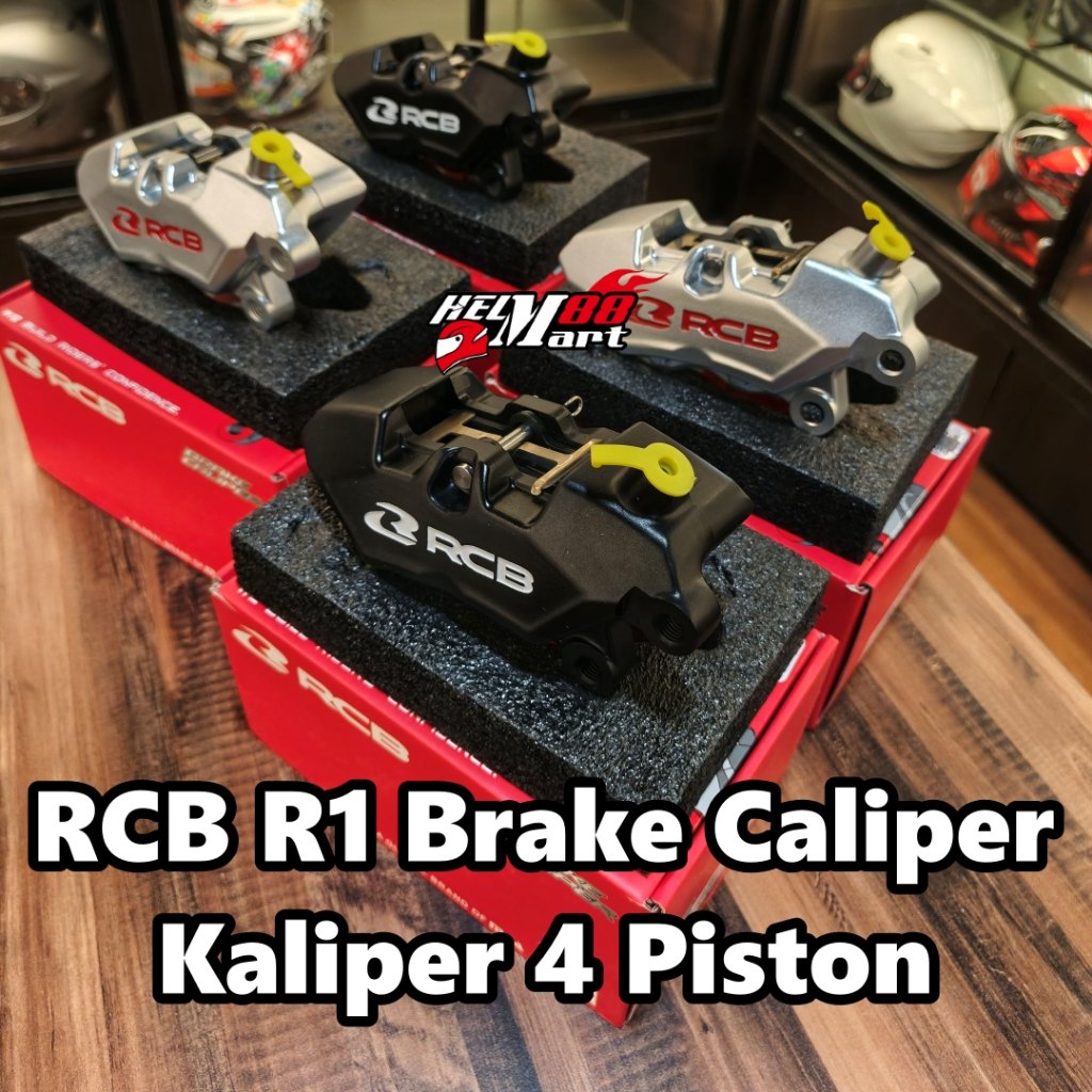 RCB R1 SERIES 4P Caliper (Right Kiri) Brake Caliper Racing Boy 4 Piston ...