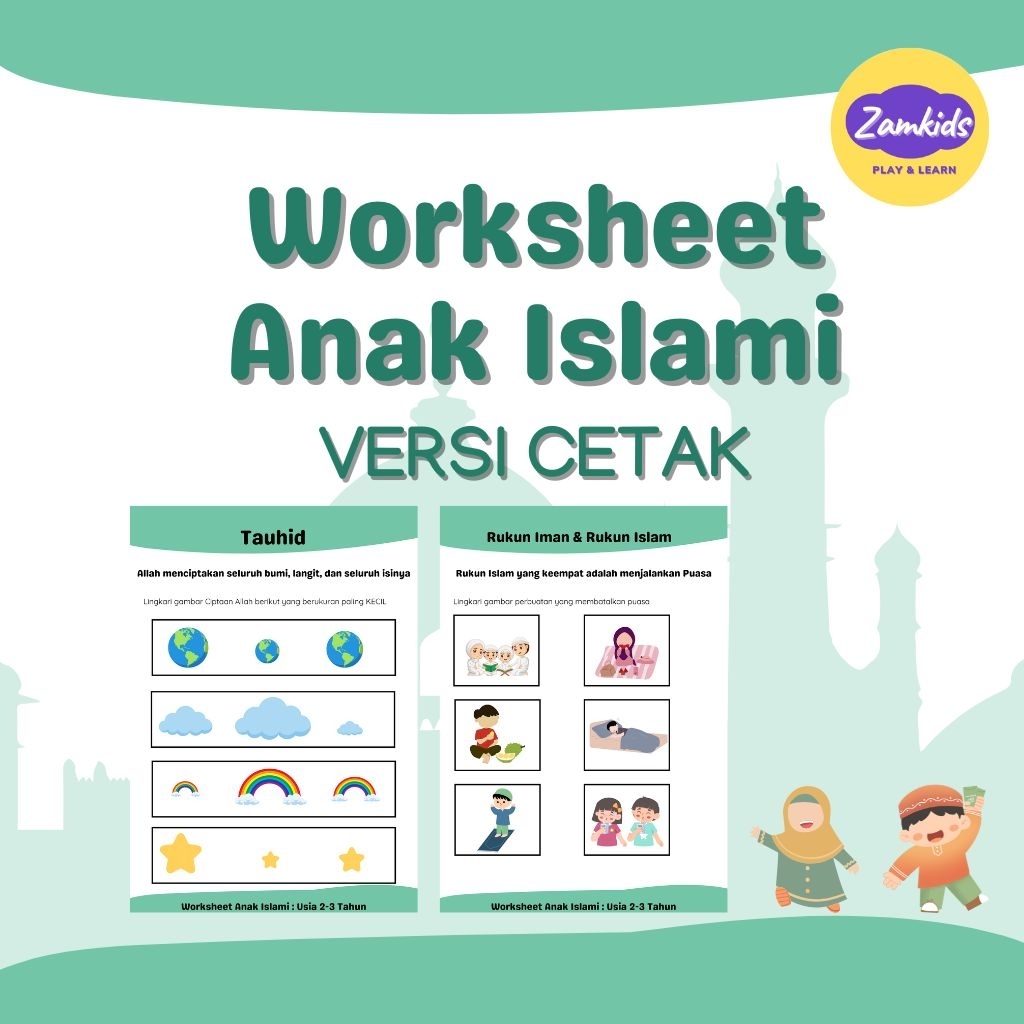 WORKSHEET ISLAMIC WORK SHEET ACTIVITIES FOR TODDLERS, PAUD