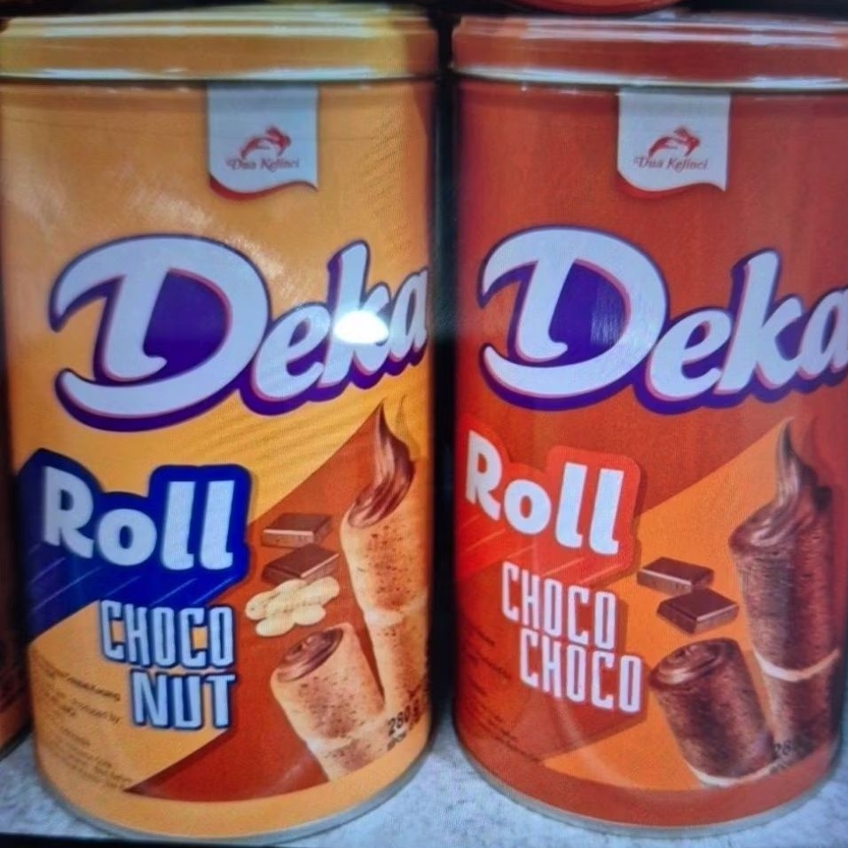 Deka wafer roll CHOCO NUT / CHOCO CHOCO canned 360gr | Shopee Philippines