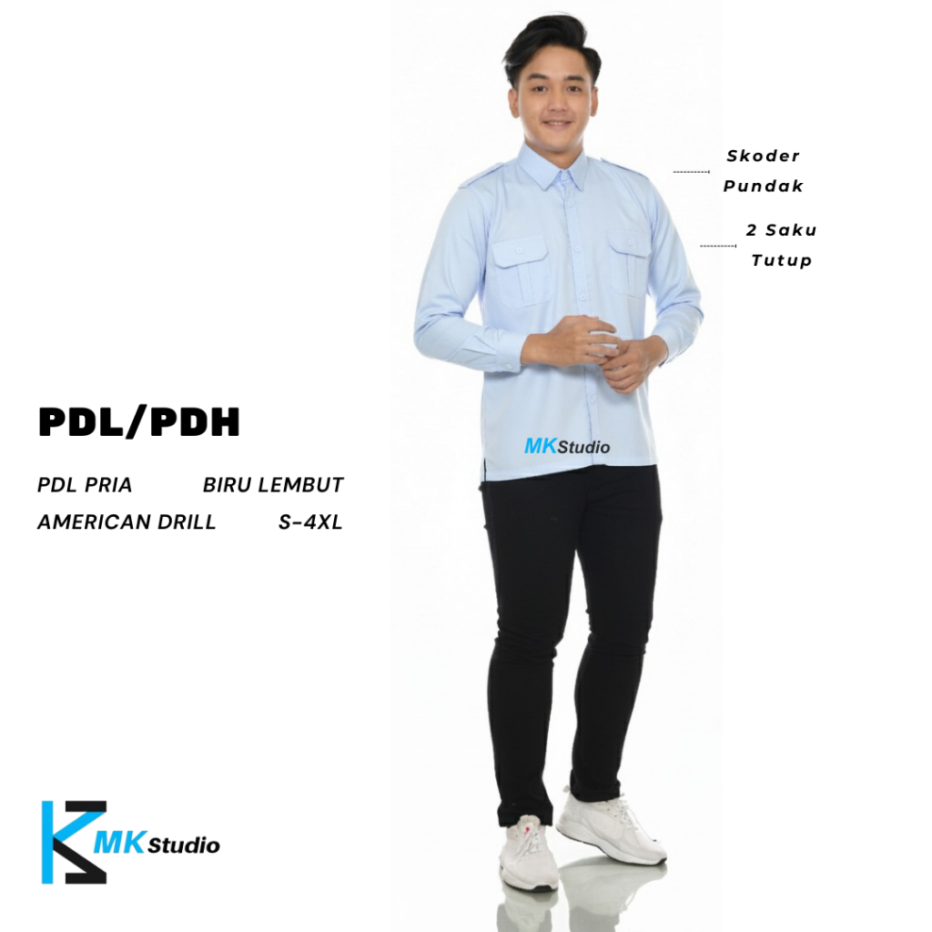 Men's Long-Sleeved PDL Uniform, Premium ASN Uniform Soft and White ...