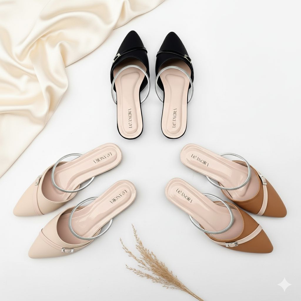 Elegant Women's Mules Heels Sandals | Stylish and Trendy 3cm Short ...