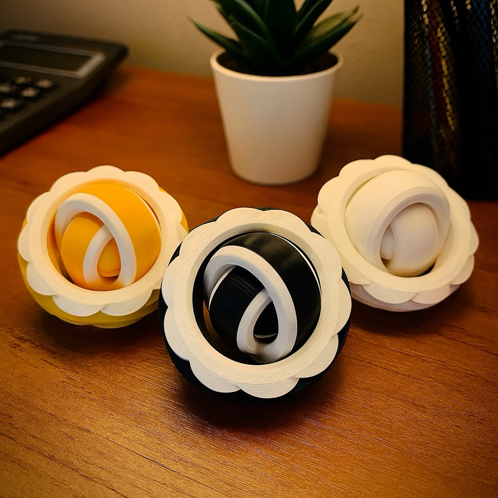 Fidget Ball 3D Rotating Premium Relaxation Toy Unique Table Display ...