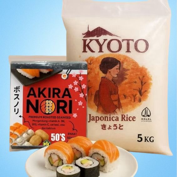 NORI AKIRA 50 S BUNDLING PACKAGE + KYOTO RICE 5 KG JAPANESE RICE/ LIKE ...