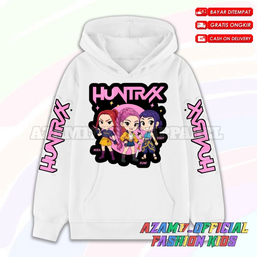 Huntrix KPop Demon Hunters Kids Hoodie Jacket Free Name KPop Demon ...