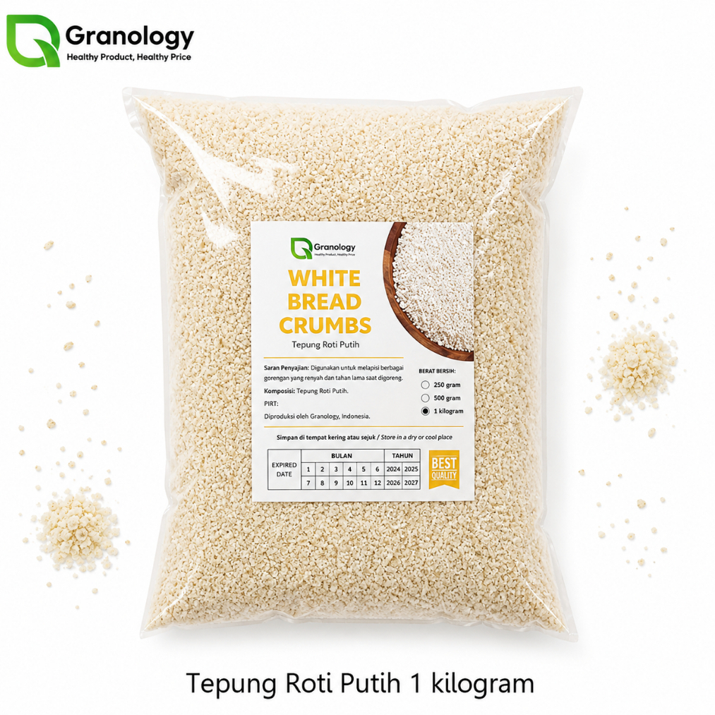 White Bread Flour Breadcrumbs/ (1 kilogram) by Granology | Shopee ...