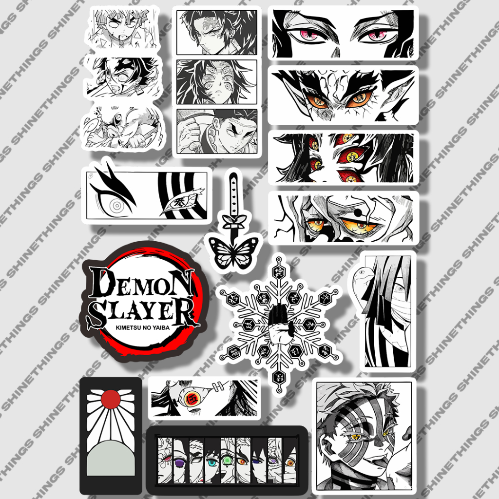 DEMON SLAYER anime stickers || KIMETSU NO YAIBA Sticker | Shopee ...