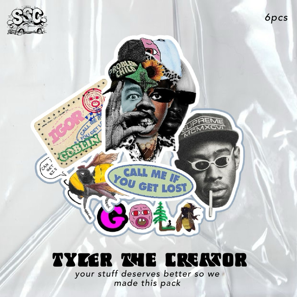 Tyler the creator sticker pack contains 6 pcs/ (MIN 2 PACKS CAN MIX ...