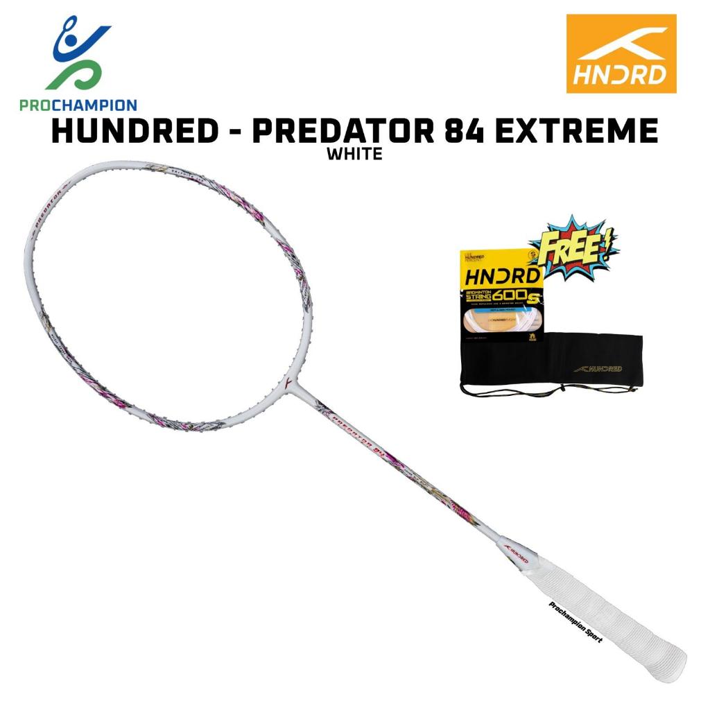 HUNDRED Predator 84 Badminton Racket WhiteEXTREME | Shopee Philippines