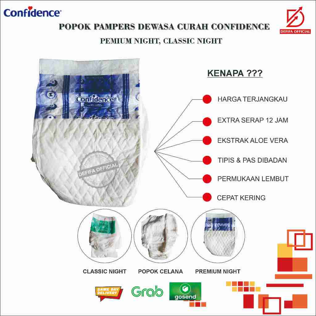 Confidence Adult Diapers Bulk Repack Economical Adhesive Pants High ...