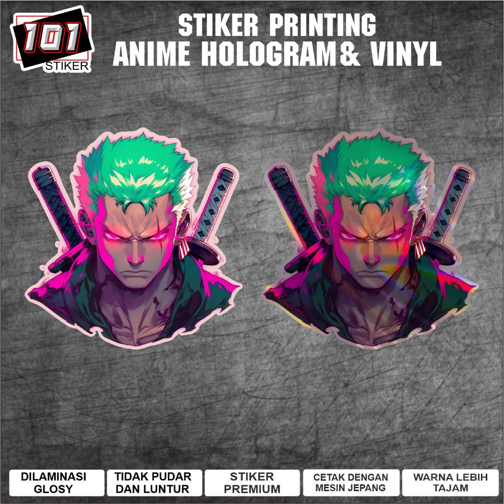 ZERO One piece, cut anime hologram and vinyl stickers by 101 stickers ...