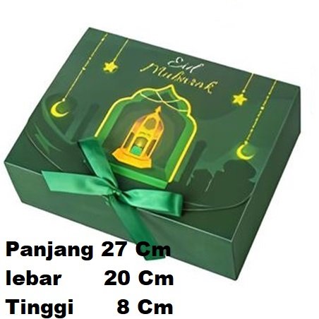 Premium Eid Packaging Box, Eid al-Fitr Hampers Box 27x20x8Cm Aesthetic ...