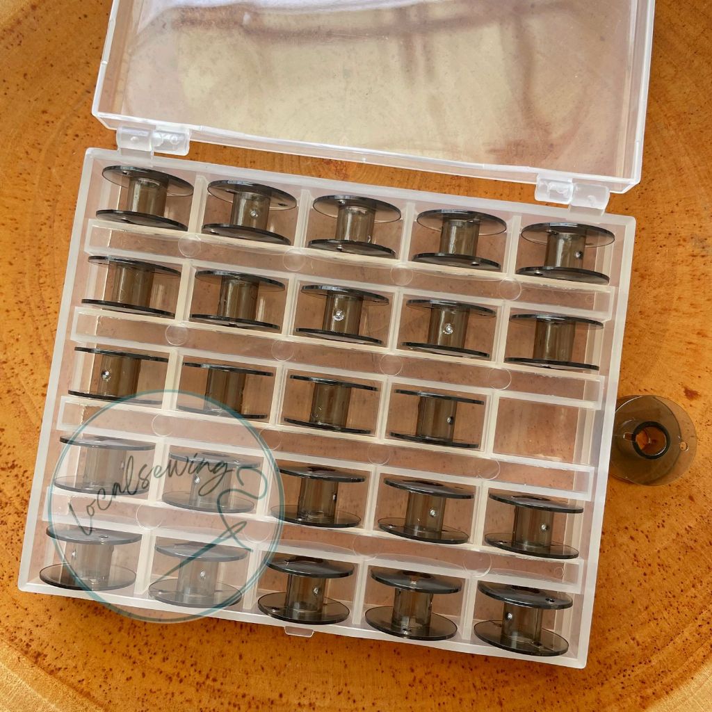 MESIN 25pcs Portable Sewing Machine Plastic Spools + 25-compartment ...