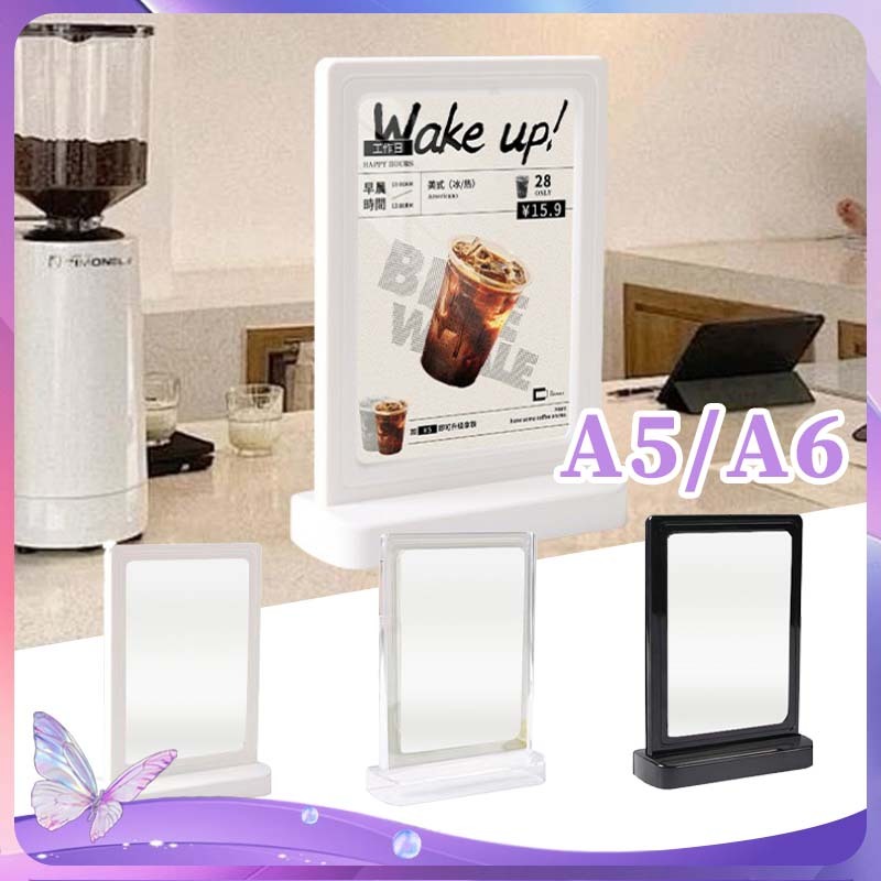 Menu Stand Display Stand Aesthetic Menu Standing Table Menu A5 A6 Stand ...