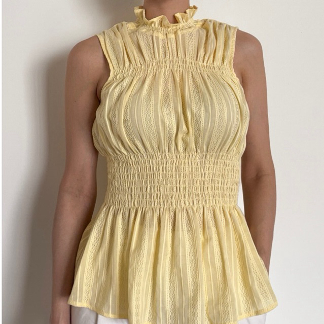 Étome - Butter Smocked Sleeveless Top | Shopee Philippines