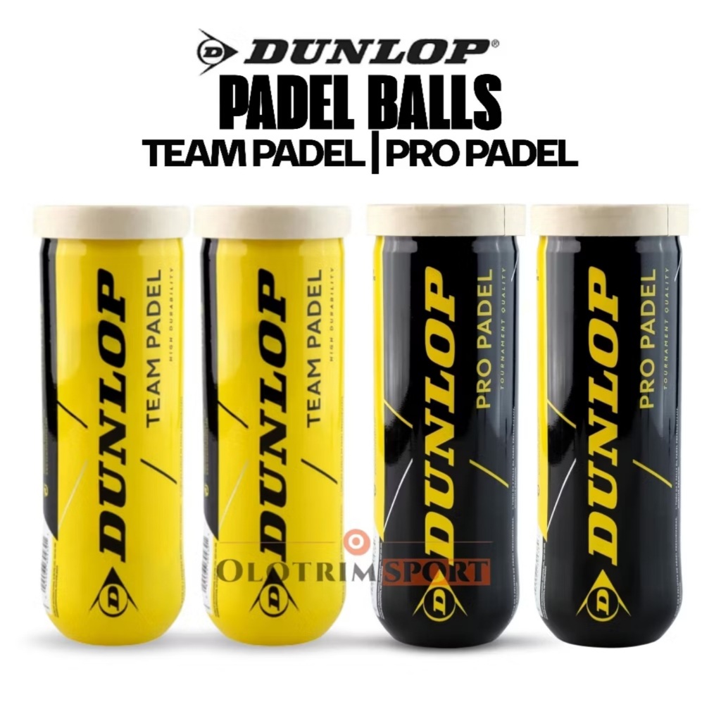 Balles De Padel Dunlop Team – Lot De 3, Noyau Exclusif, Rebond Rapide – Pour Loisirs, Entraînement, Clubs – Tissu Synthétique Durable