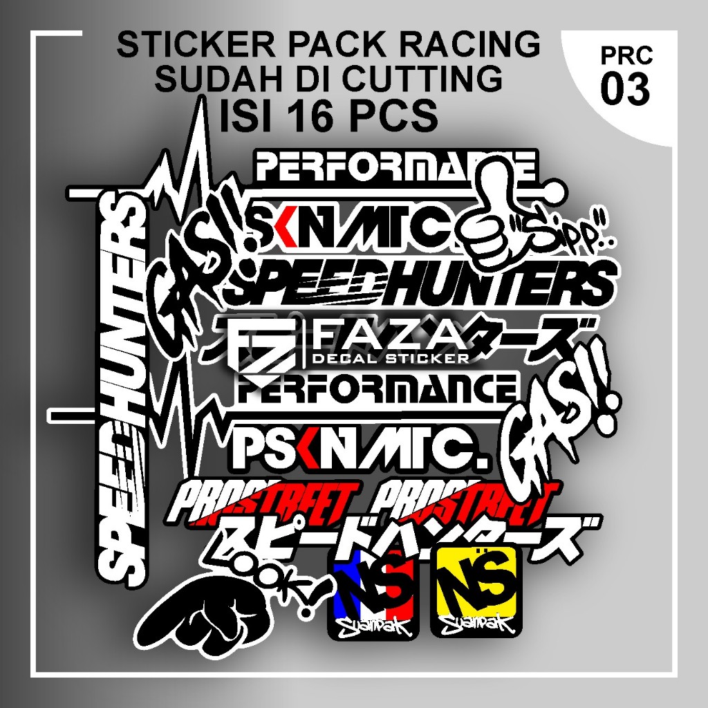 Contents: 16 Pcs Hologram Vinyl Racing Sticker Pack Already Cut, Just ...