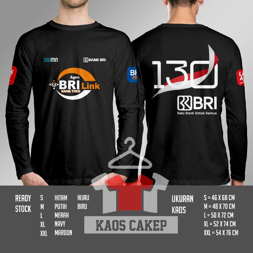 Special T-shirt for BRI BUMN Hut, Just Link, BRIMO DB, Official Logo ...