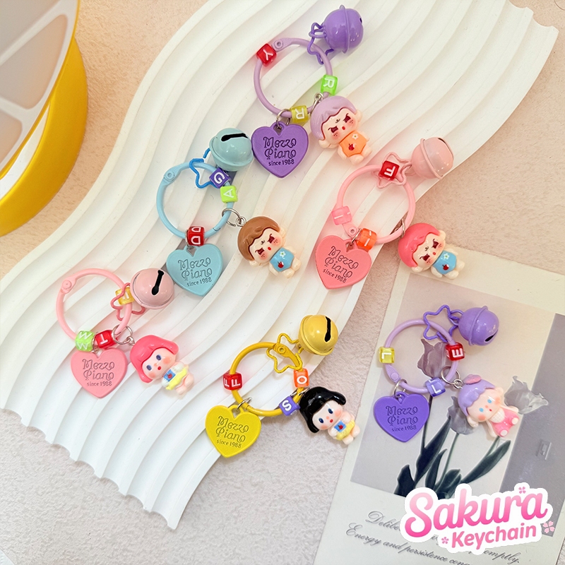 HP GANTUNGAN Cute Bead Keychain Small Charm Keychain Small Gifthp DIY ...
