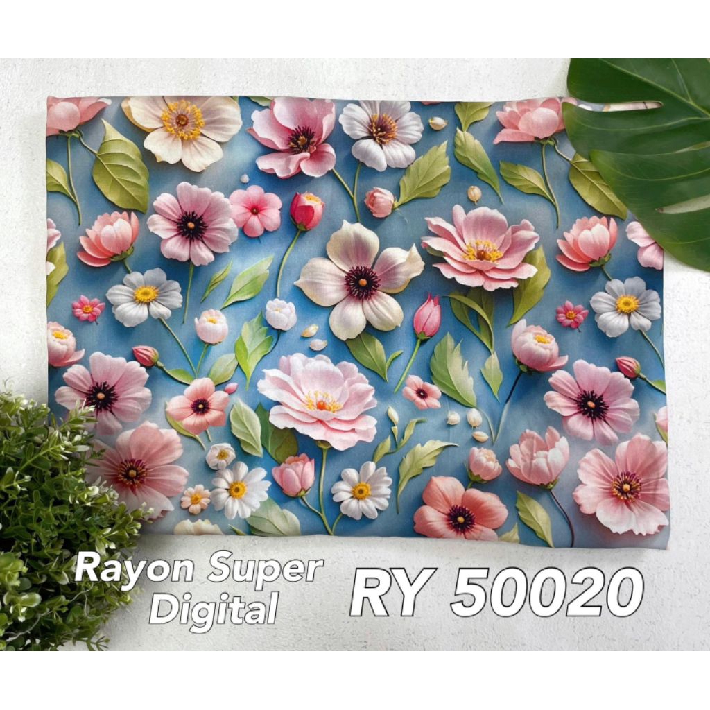 Super RY Digital Rayon Fabric 50020 (per 0.5m) Super Premium Rayon ...