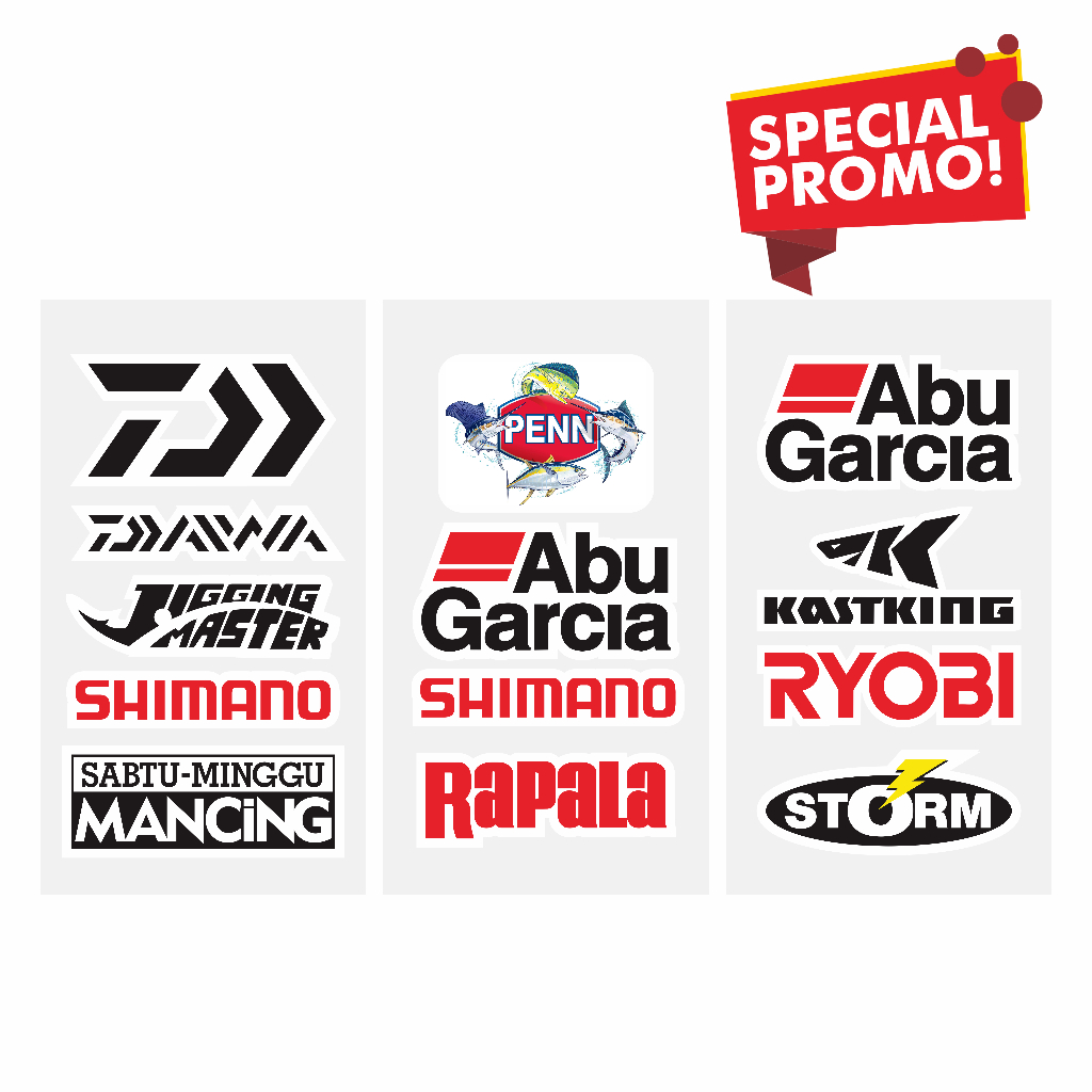 Premium Fishing Logo Brand Cutting Stickers for Tackle Box Cheap ...