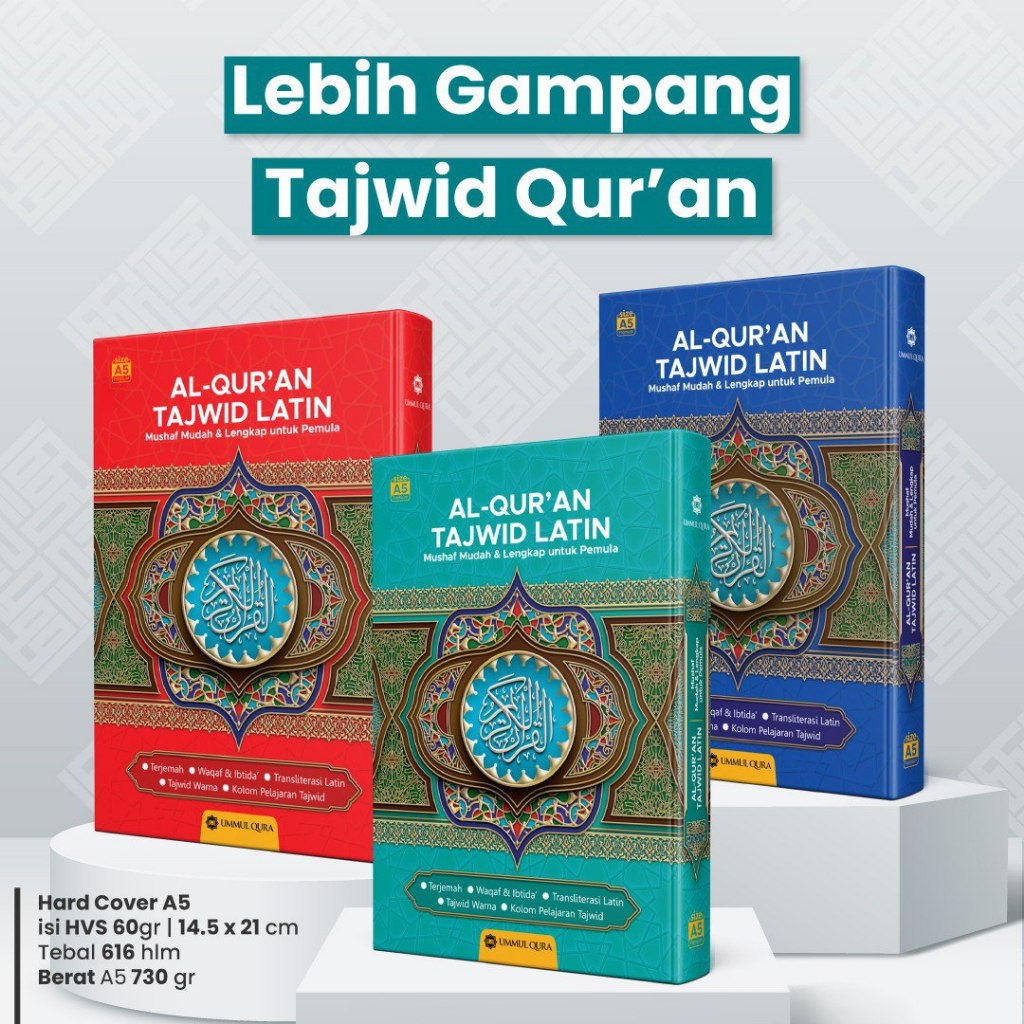 Al Quran Tajwid LATIN JUMBO Size A4 Arabic Latin and Tejrmah Al Quran ...