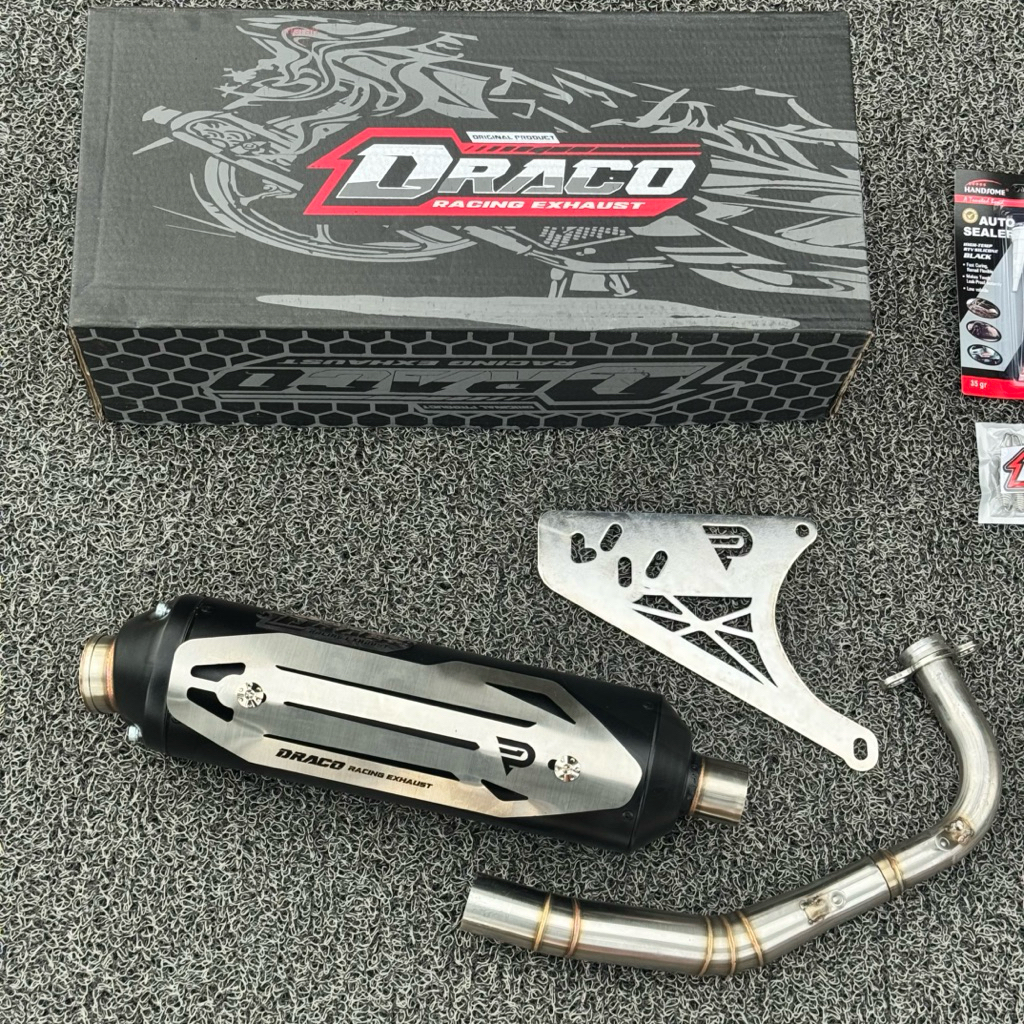 Draco standard racing exhaust type AX2 Black Mio sporty smile soul ...