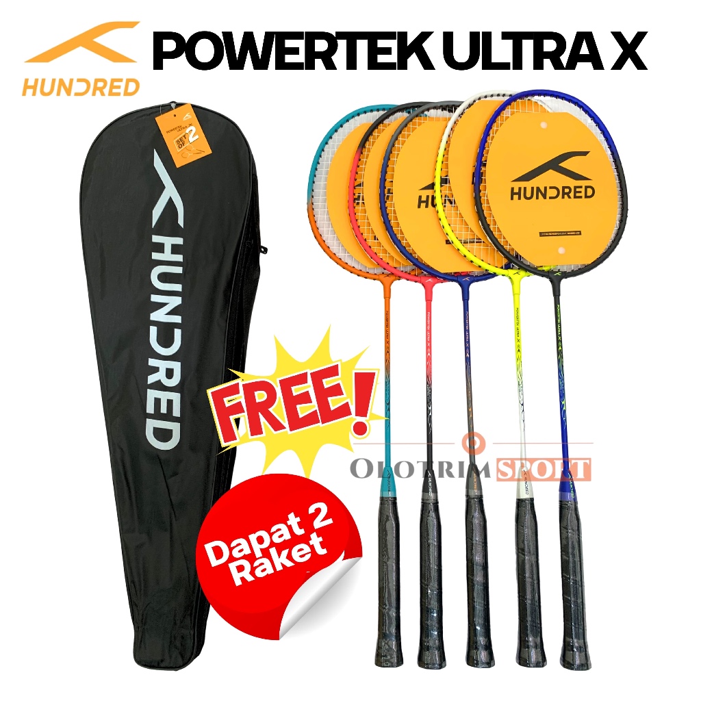 Original HUNDRED POWERTEX ULTRA X Badminton Racket | Shopee Philippines