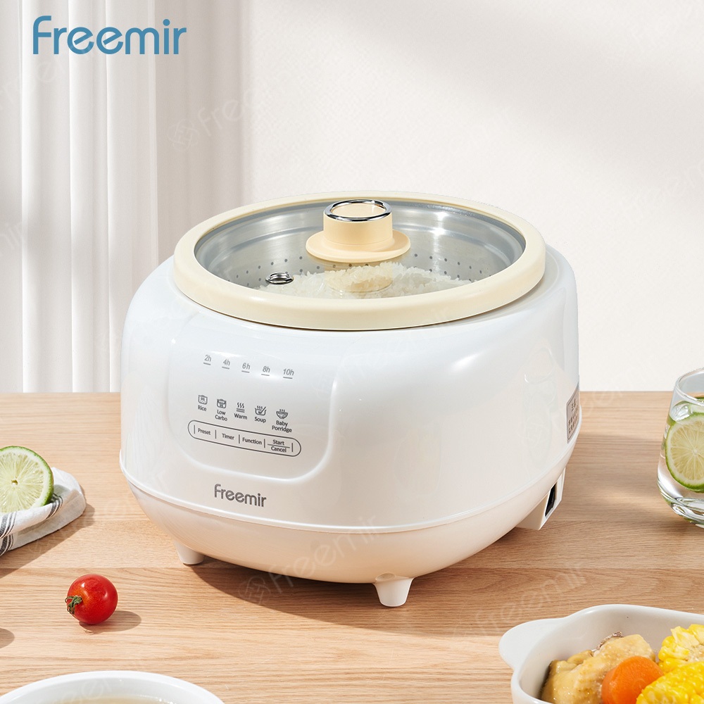[NEW 2026] freemir Low Carbo Rice Cooker 1.5L Digital Baby Food Cooking ...