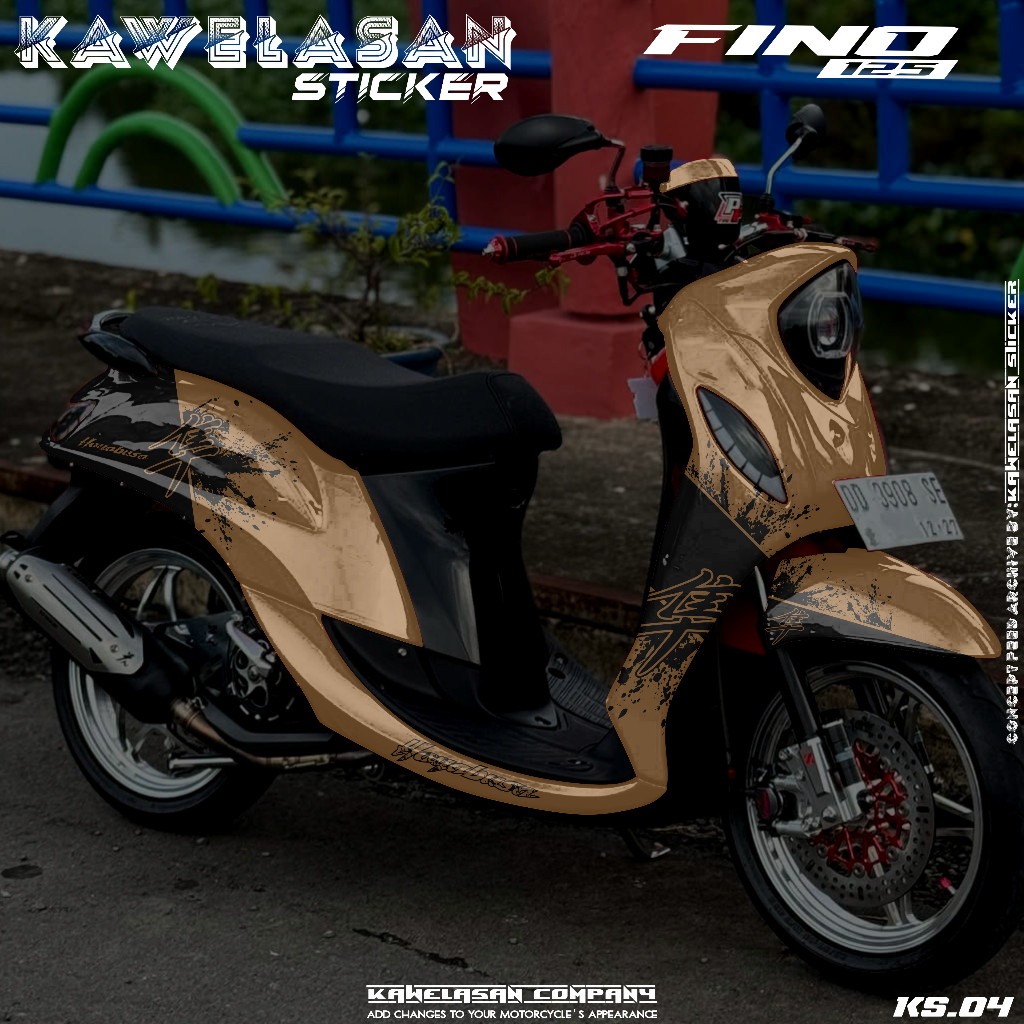 Decal Sticker Yamaha Fino FI 125 Full body Fullblock Racing Graphic ...