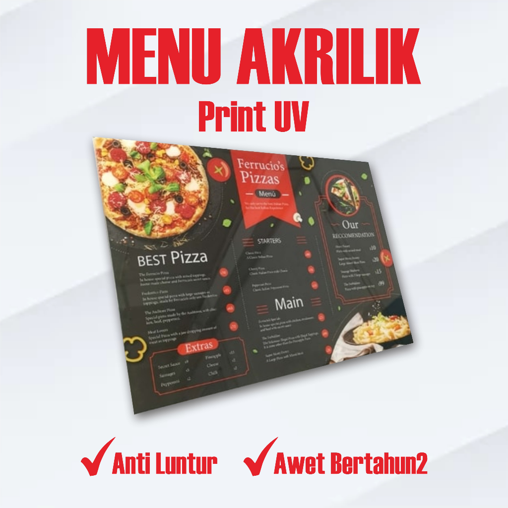 Custom Request Acrylic Menu Sign Board (FREE Design) | Shopee Philippines