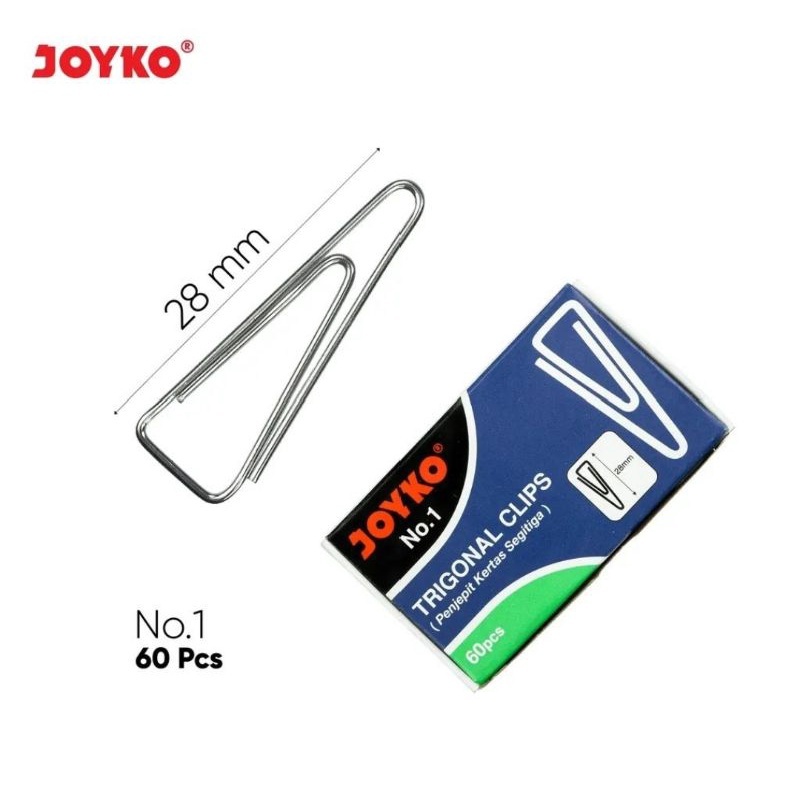 (1 Box = 60 Pcs) Trigonal Clip Paper Clip/ Paperclips/ Joyko Paper Clip ...