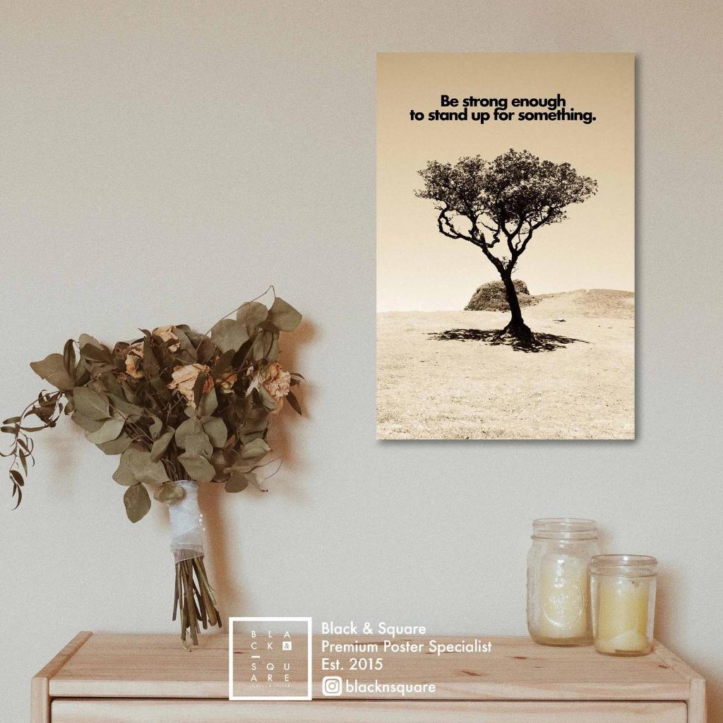 Be Strong Quotes - PREMIUM POSTER + Borderless Frame - 28x42cm | Shopee ...
