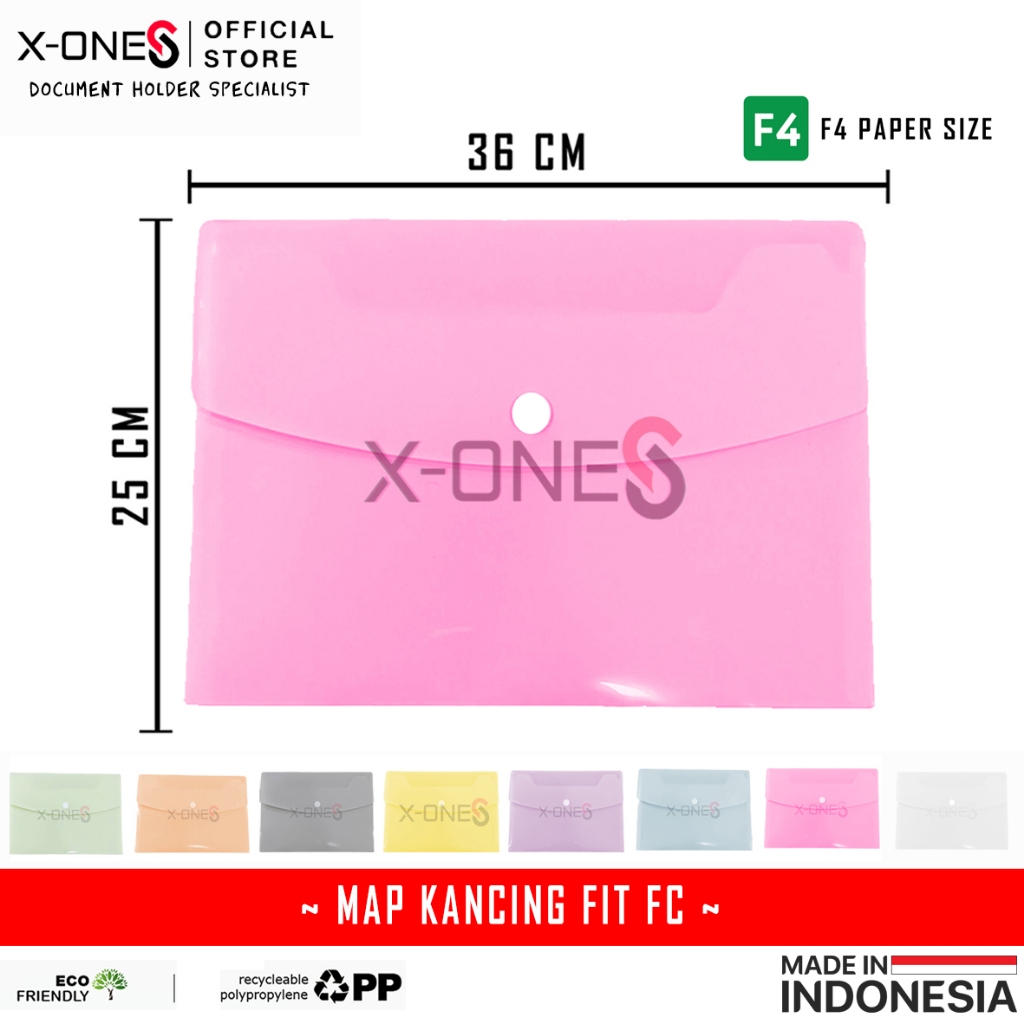 X-ONE PLASTIC BUTTON MAP FIT PASTEL & DOFF F4 FOLIO SMART POCKET / MKF ...