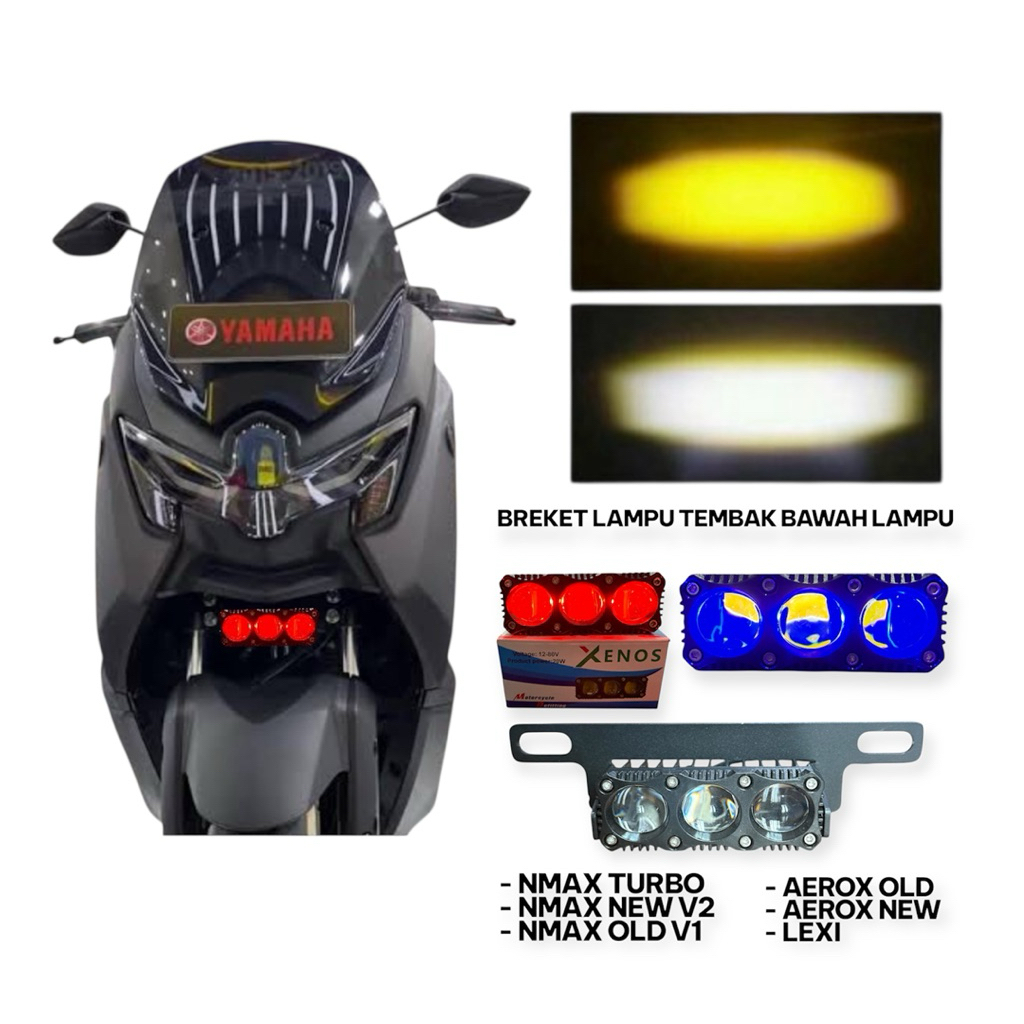 MERAH Nmax turbo spotlight bracket, Nmax New Nmax Old aerox Old New ...