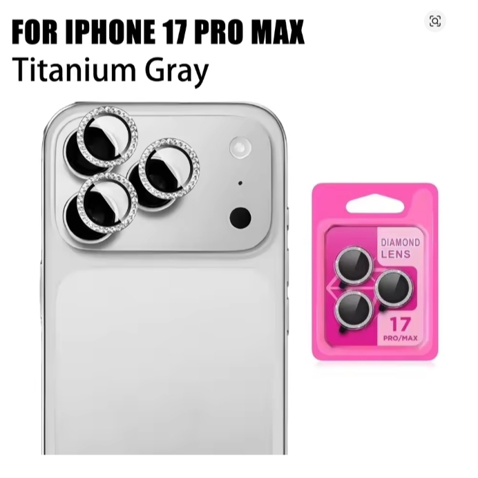 a - 1 Set Ring 3 Camera DIAMOND Full Frame iphone 17 PRO / 17 PROMAX ...